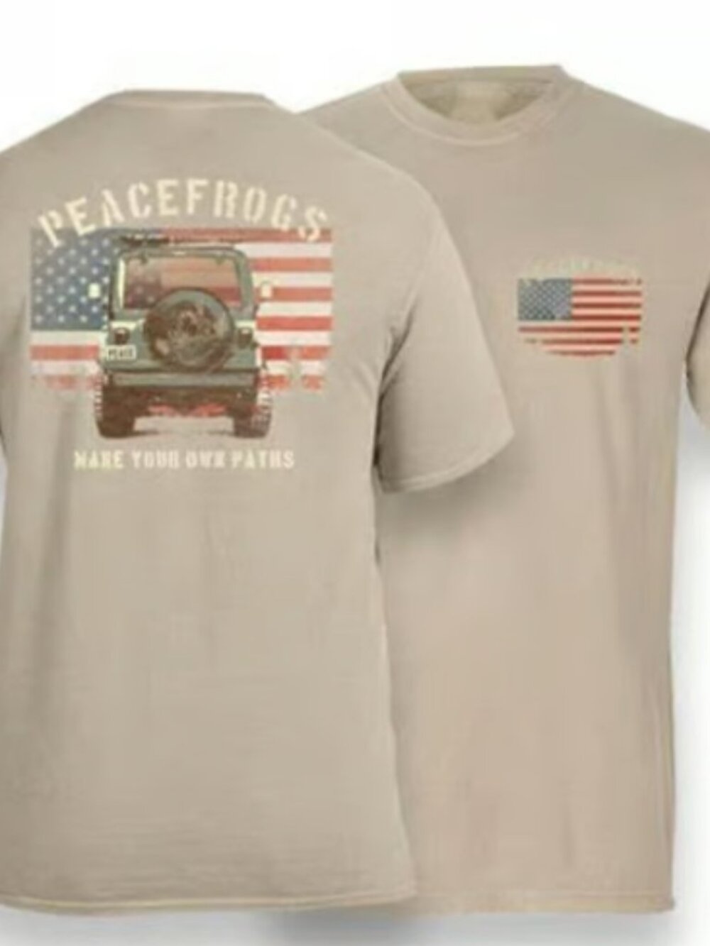 Peace Frogs Make Your Own Path Garment Dye T-Shirt ~ X-Large ~ Brand New!